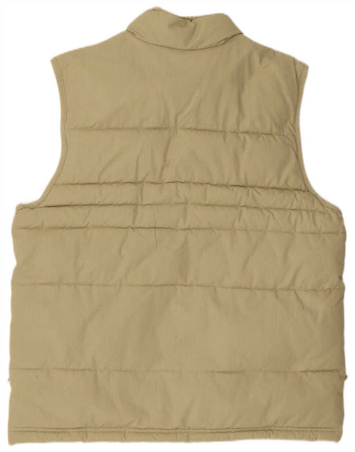 Adidas Mens Padded Gilet UK 38 Medium Beige Cotton