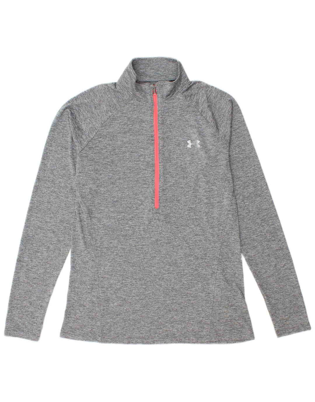 Under Armour Womens Heat Gear Pullover Tracksuit Top UK 14 Large Grey