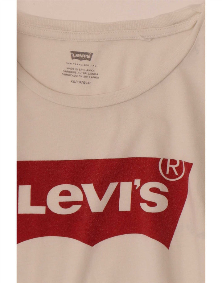 Levi's Womens Graphic T-Shirt Top UK 6 XS White