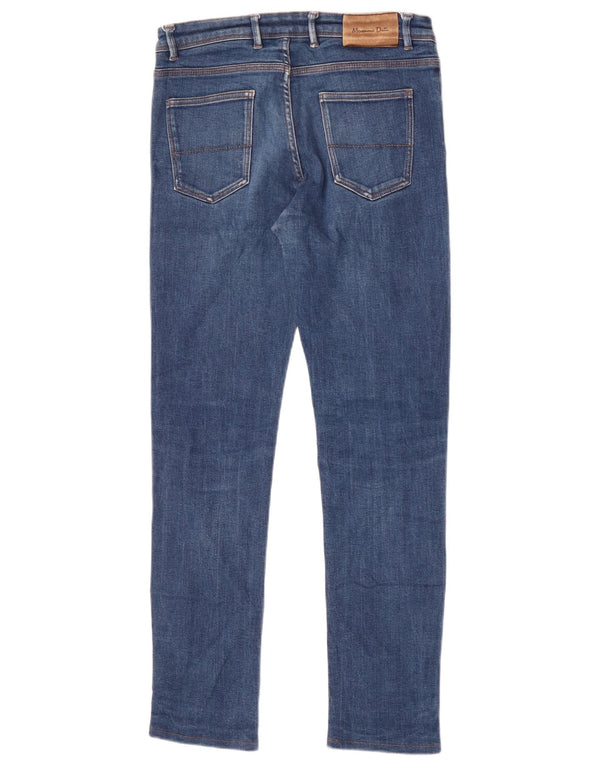 Massimo Dutti Mens Slim Jeans EU 40 Medium W31 L30 Blue Cotton