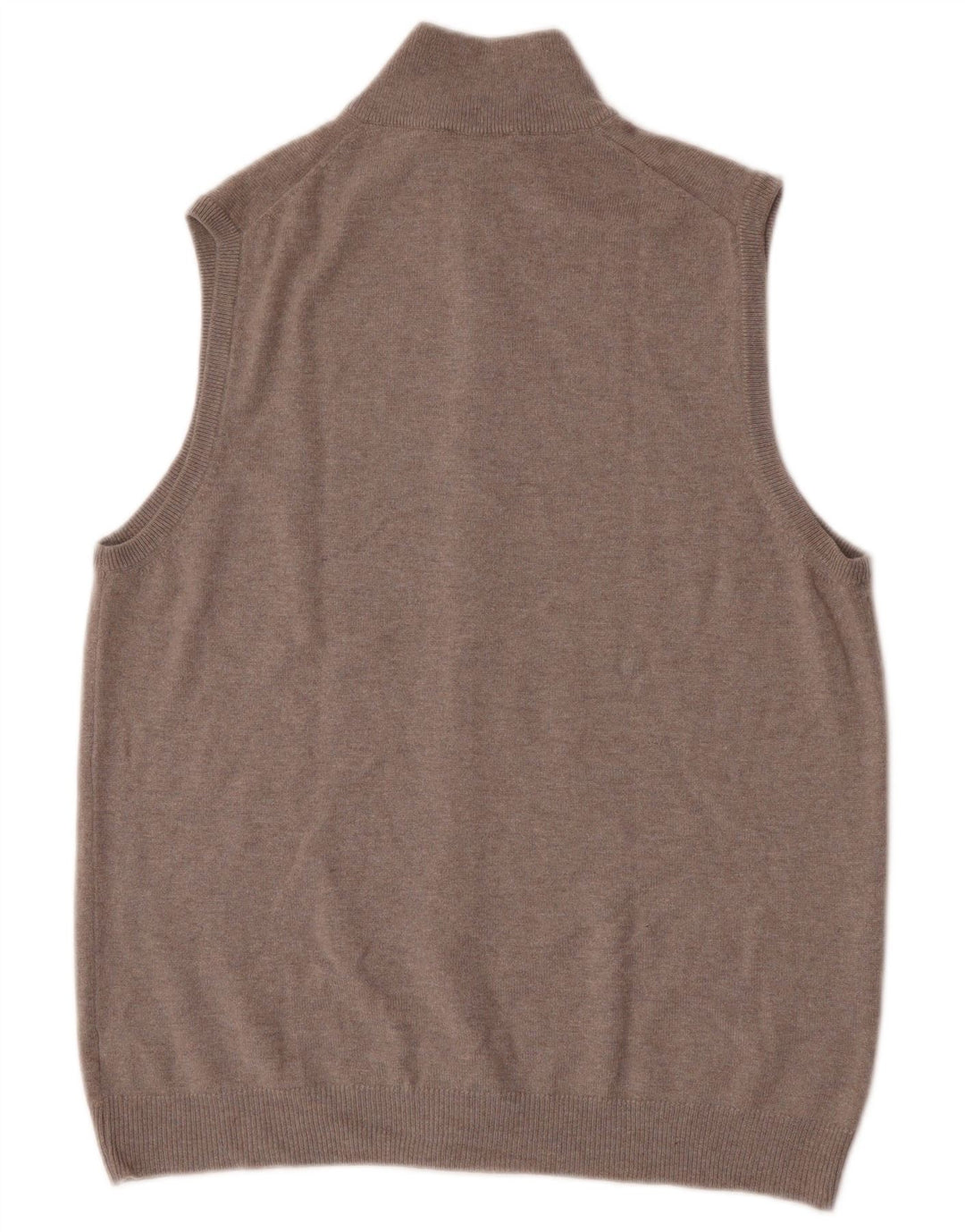 Vintage Mens Sleeveless Cardigan Sweater Medium Grey Wool