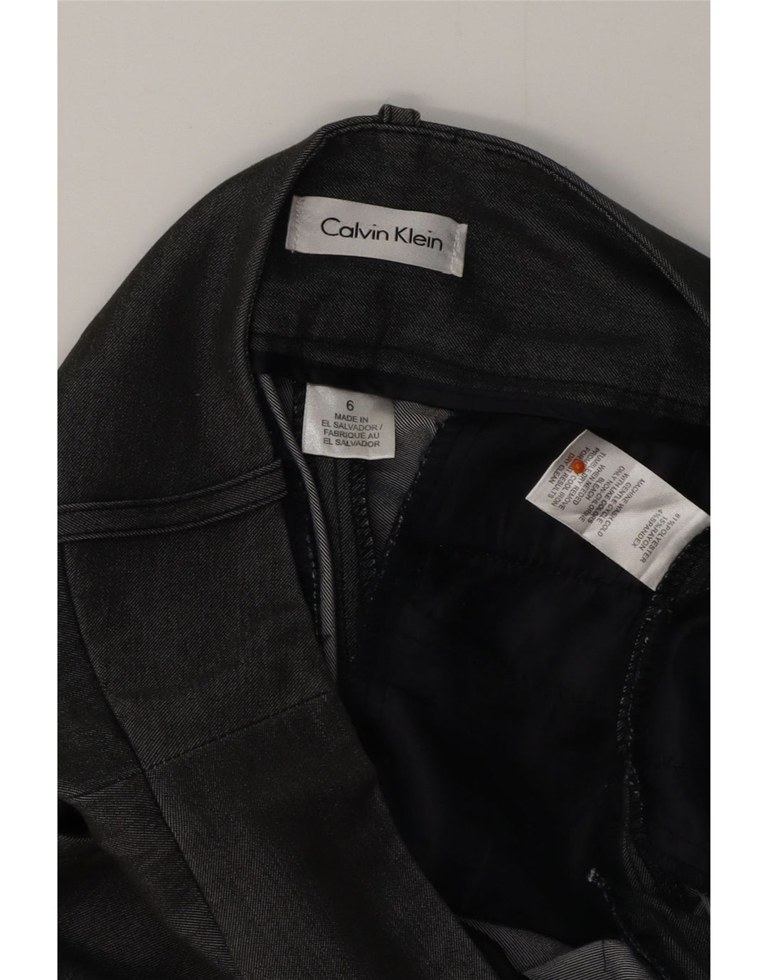 CALVIN KLEIN Womens Straight Casual Trousers US 6 Medium W32 L32 Grey