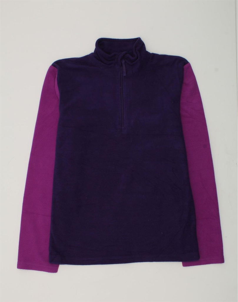 MOUNTAIN WAREHOUSE Girls Zip Neck Fleece Jumper 11-12 Years Purple | Vintage Mountain Warehouse | Thrift | Second-Hand Mountain Warehouse | Used Clothing | Messina Hembry 