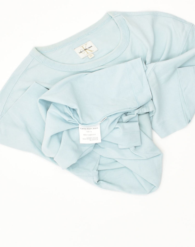 CALVIN KLEIN Mens T-Shirt Top Medium Blue Cotton | Vintage Calvin Klein | Thrift | Second-Hand Calvin Klein | Used Clothing | Messina Hembry 