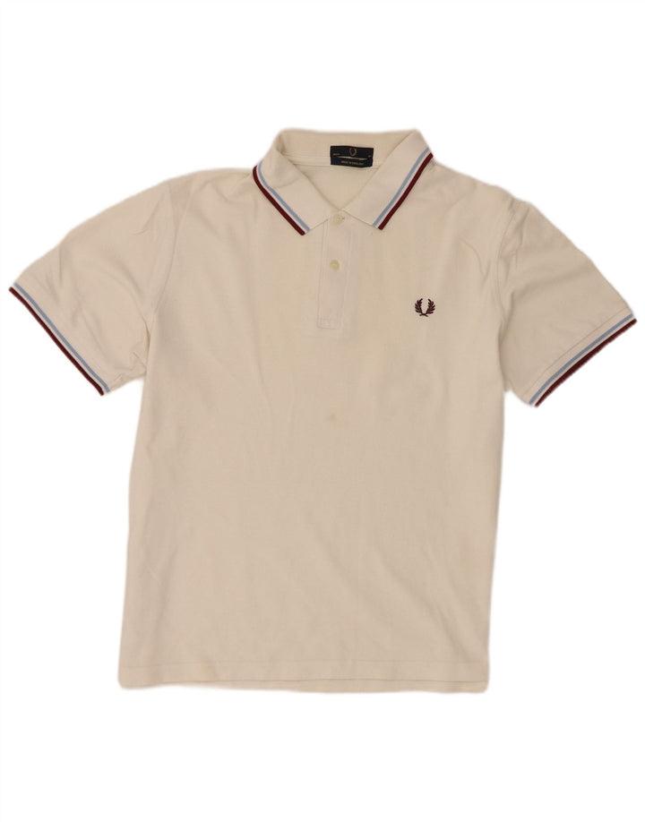 Fred Perry Mens Polo Shirt Large White Cotton