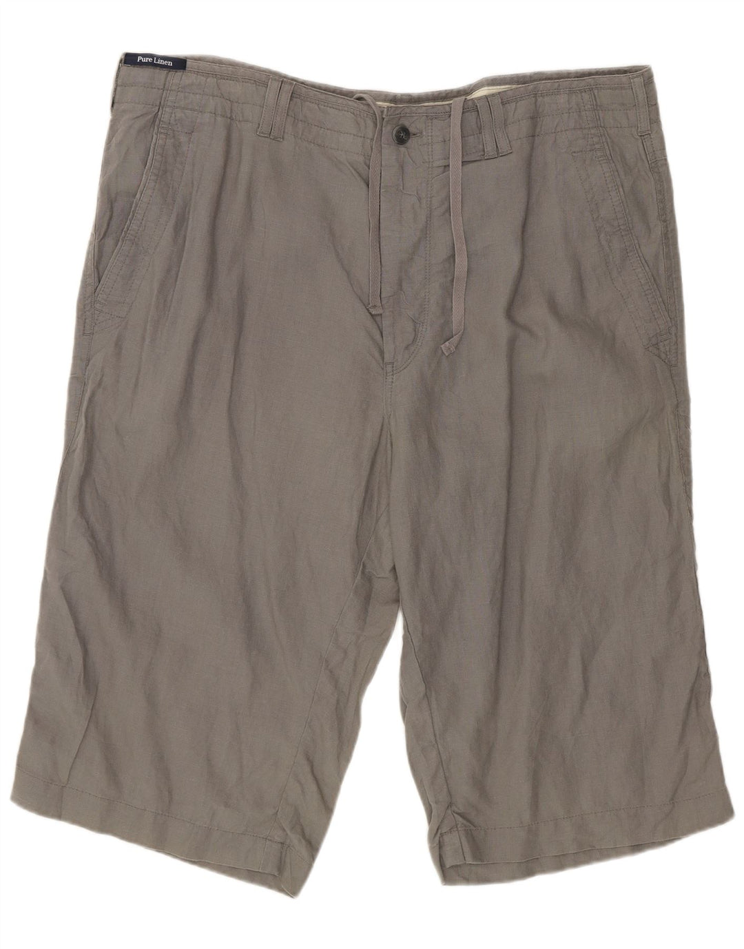 Marks & Spencer Mens Chino Shorts W38 XL Grey Linen