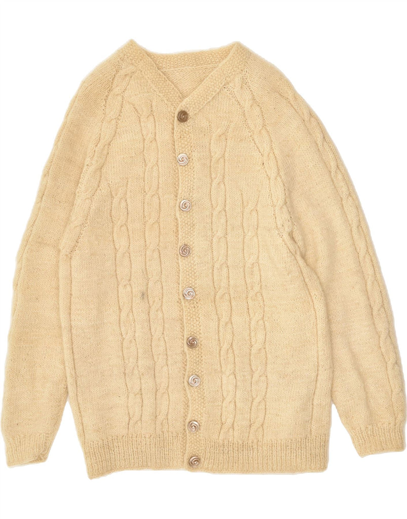 VINTAGE Womens Cardigan Sweater UK 16 Large Beige | Vintage Vintage | Thrift | Second-Hand Vintage | Used Clothing | Messina Hembry 