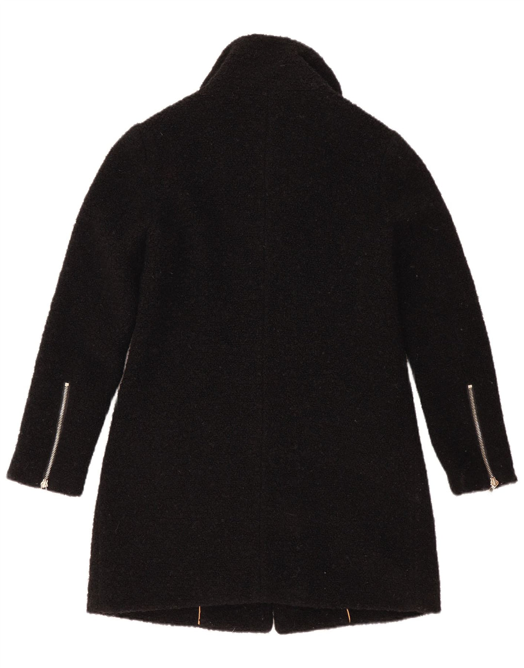 GUESS Womens Overcoat UK 8 Small Black Wool