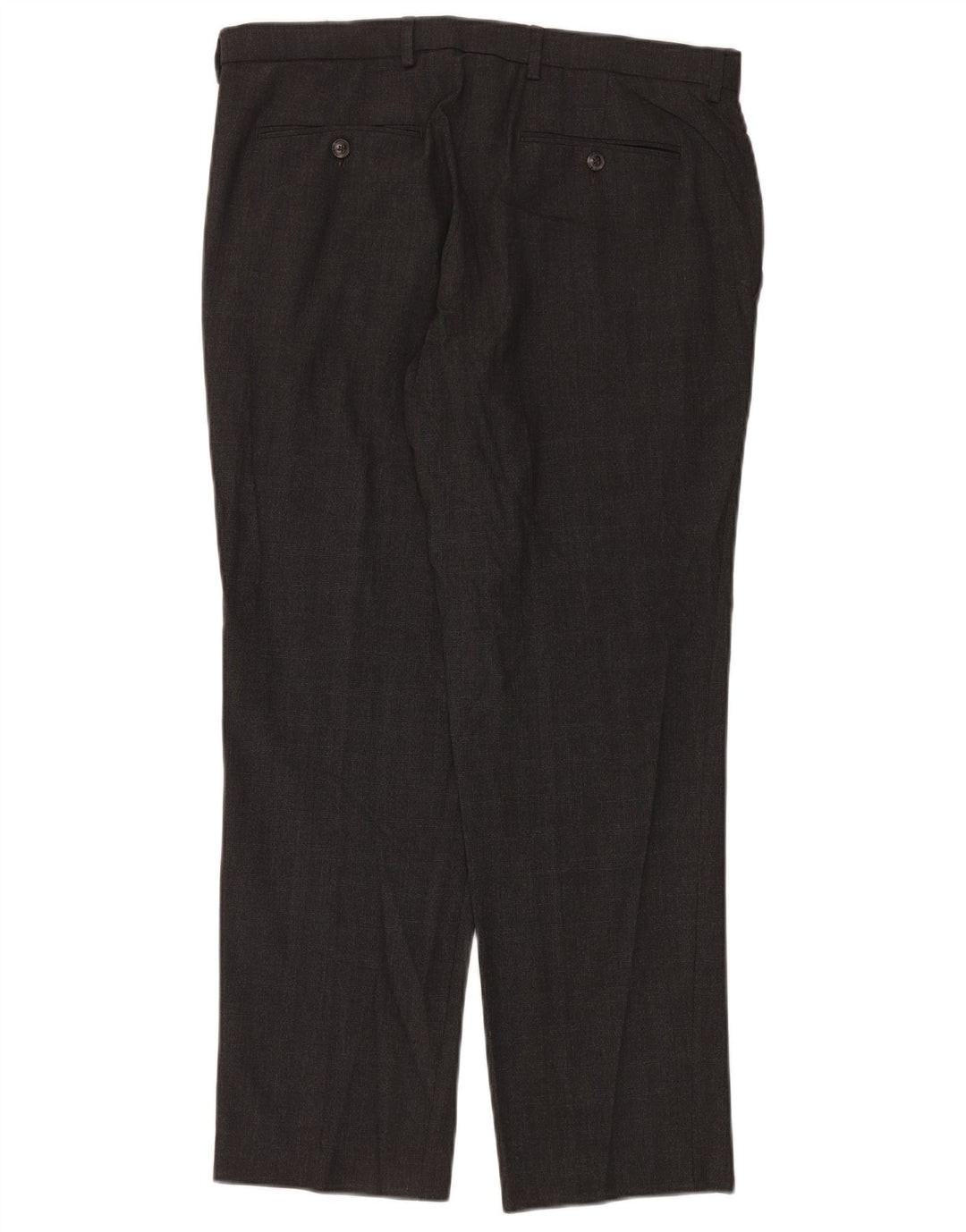 Marks & Spencer Mens Regular Fit Chino Trousers W34 L29 Grey Polyester