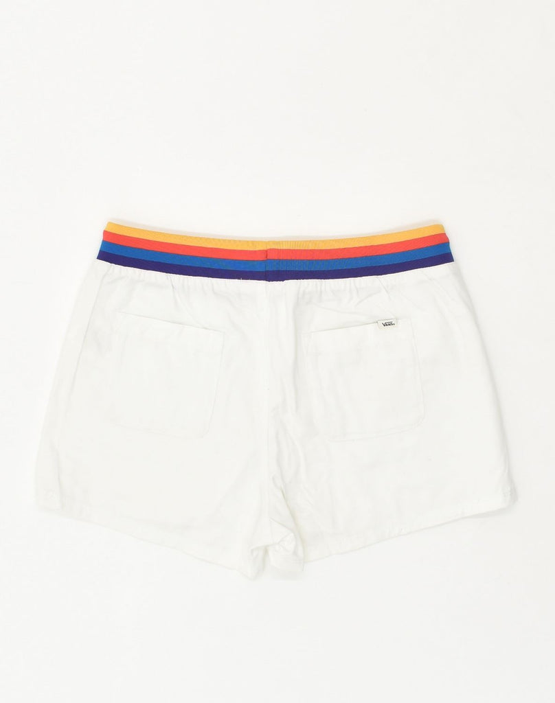 VANS Womens Sport Shorts UK 6 XS White Cotton | Vintage Vans | Thrift | Second-Hand Vans | Used Clothing | Messina Hembry 