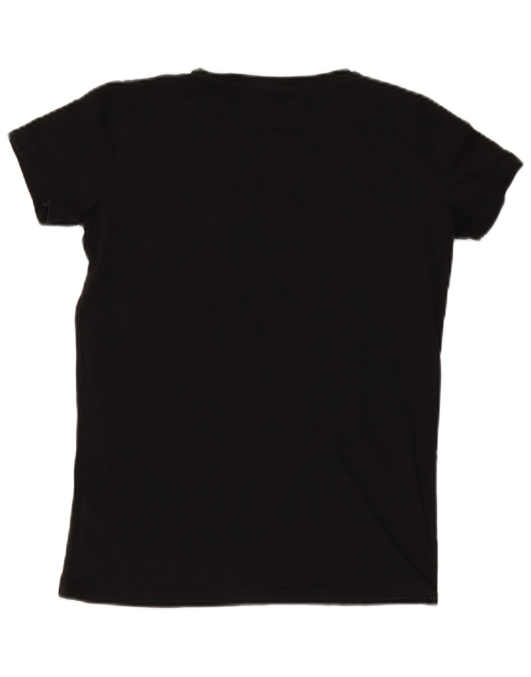 TRUSSARDI JEANS Womens Oversized Graphic T-Shirt Top UK 2 2XS Black