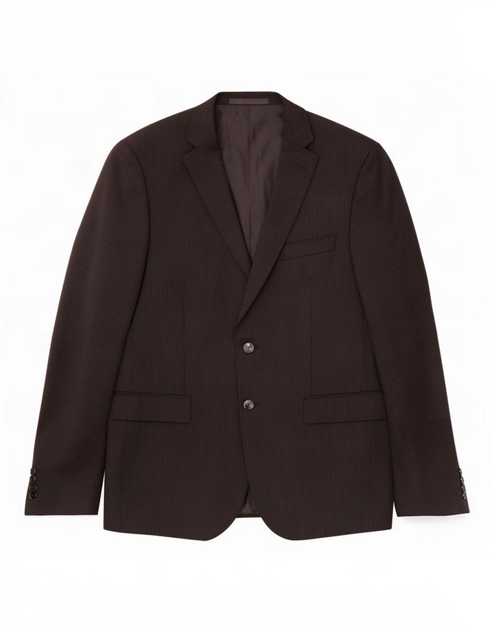Marks & Spencer Mens 2 Button Blazer Jacket EU 42 Large Black Pinstripe