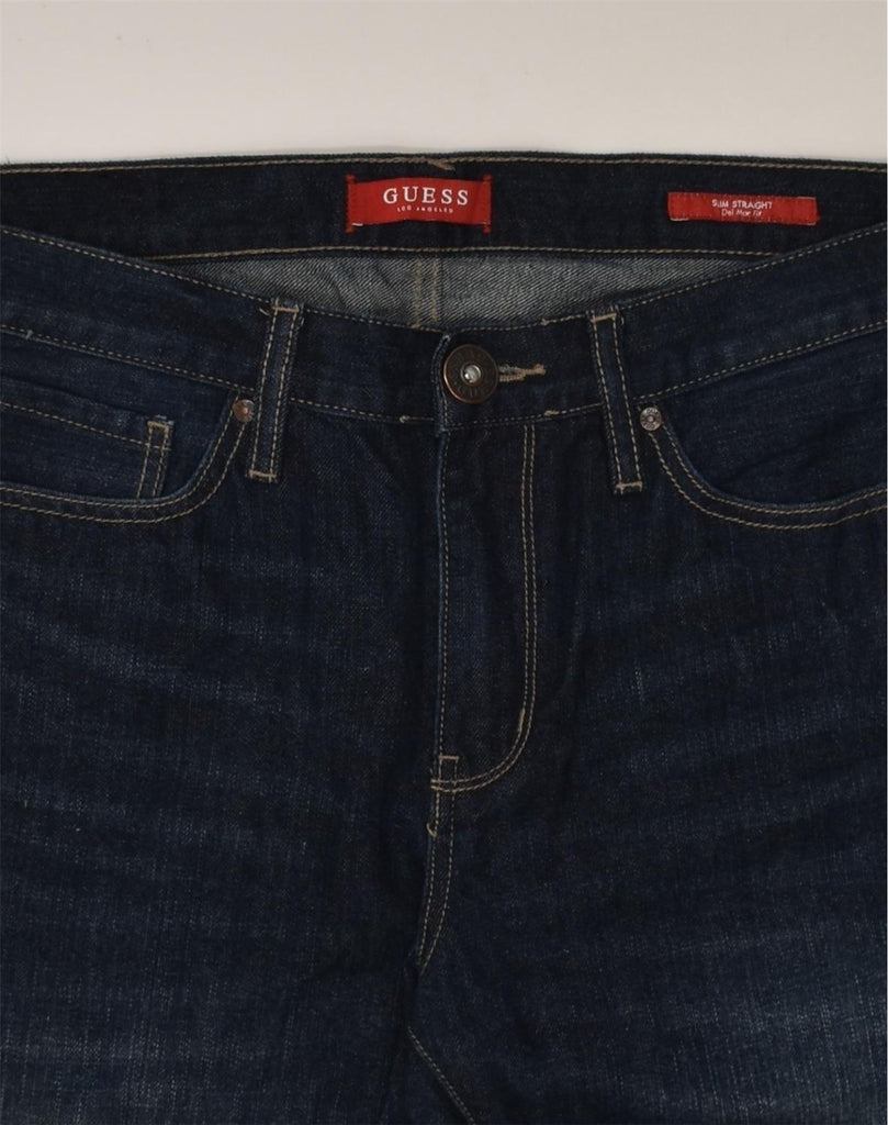 GUESS Mens Slim Straight Jeans W35 L30 Navy Blue Cotton | Vintage Guess | Thrift | Second-Hand Guess | Used Clothing | Messina Hembry 