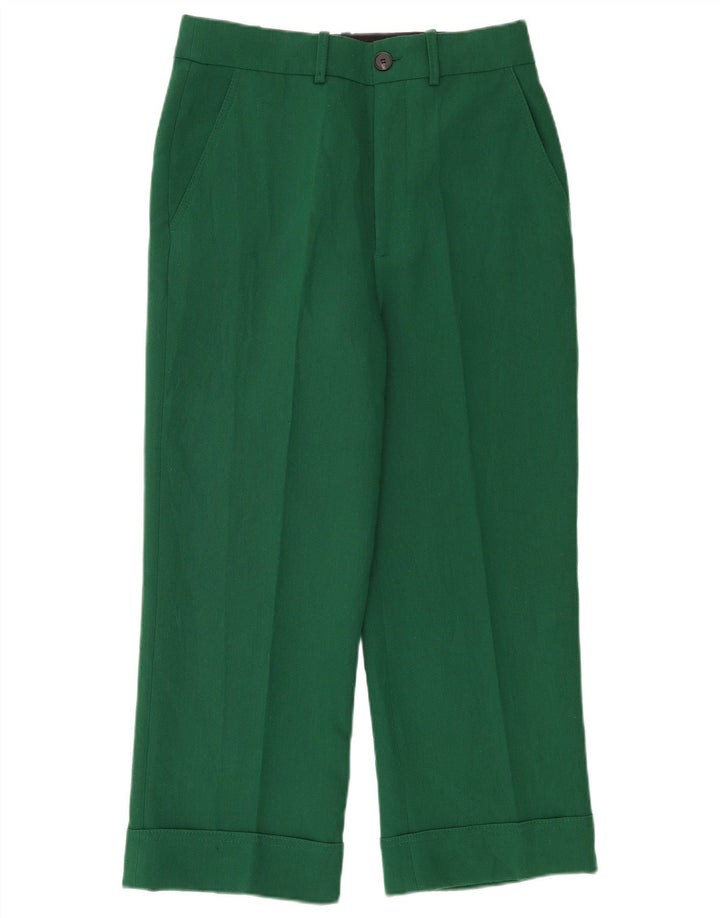 Zara Womens Straight Suit Trousers Small W26 L25 Green