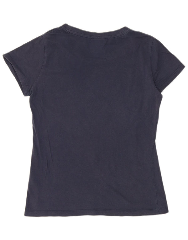 Kappa Womens T-Shirt Top UK 10 Small Navy Blue Cotton
