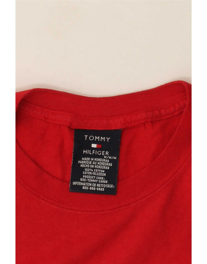 Tommy Hilfiger Mens Graphic T-Shirt Top Medium Red Cotton