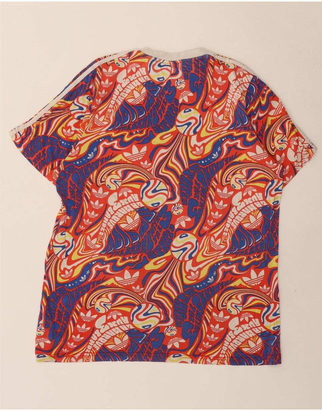 Adidas Mens Graphic T-Shirt Top Medium Multicoloured Cotton