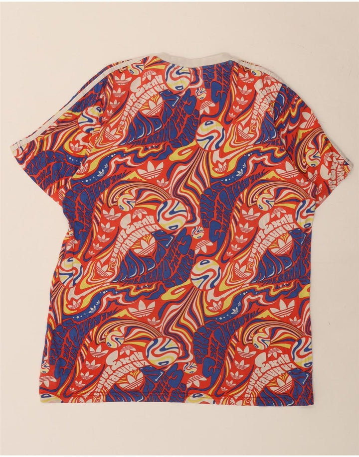 Adidas Mens Graphic T-Shirt Top Medium Multicoloured Cotton