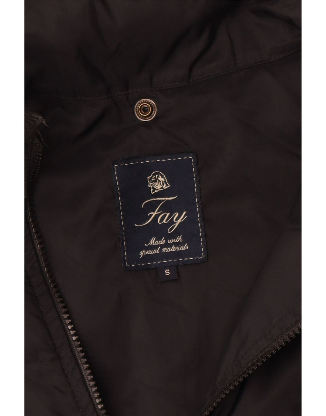 Fay Mens Padded Jacket UK 36 Small Black Polyamide