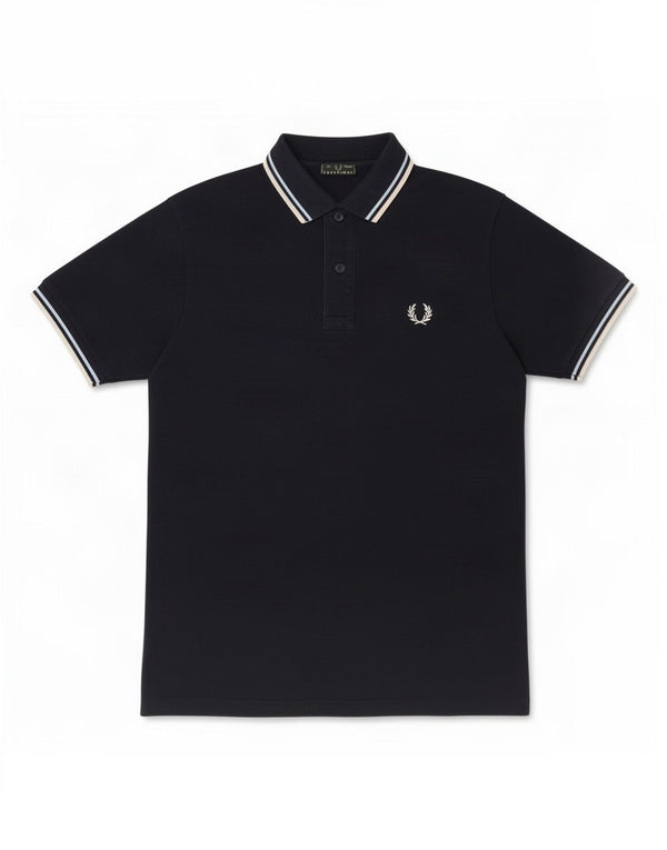 Fred Perry Boys Polo Shirt 11-12 Years Navy Blue Cotton