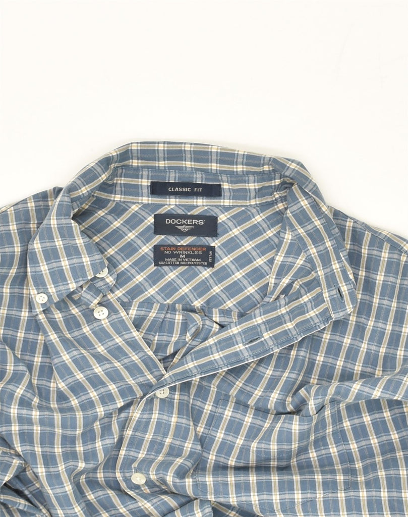 DOCKERS Mens Classic Fit Shirt Medium Blue Check Cotton | Vintage Dockers | Thrift | Second-Hand Dockers | Used Clothing | Messina Hembry 