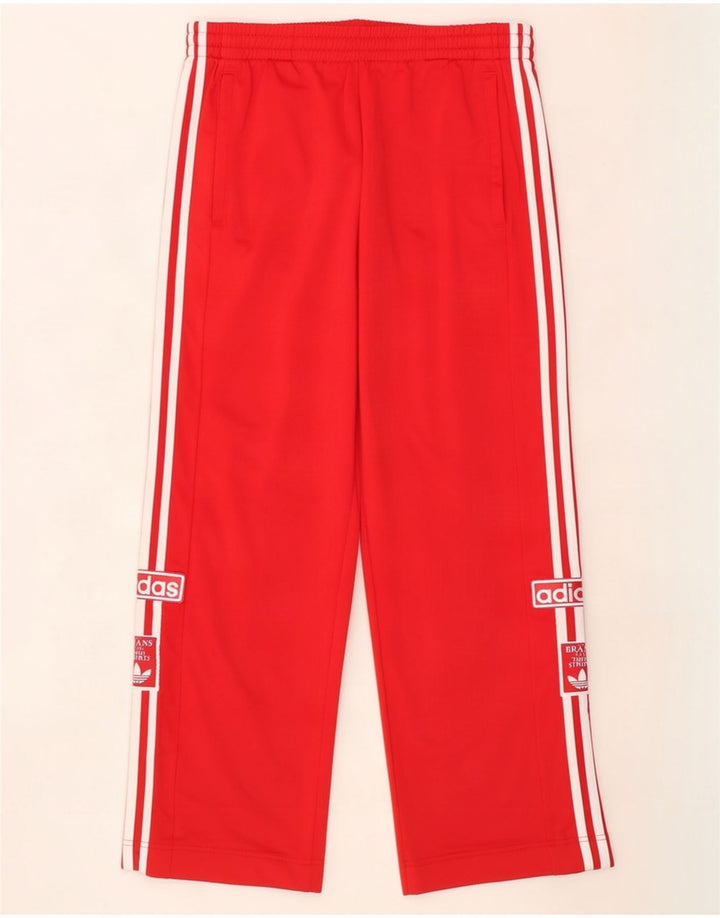 Adidas Mens Graphic Tracksuit Trousers Medium Red Polyester