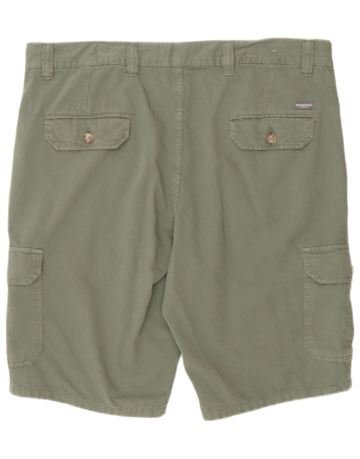 Carrera Mens Cargo Shorts IT 52 XL W36  Green Cotton