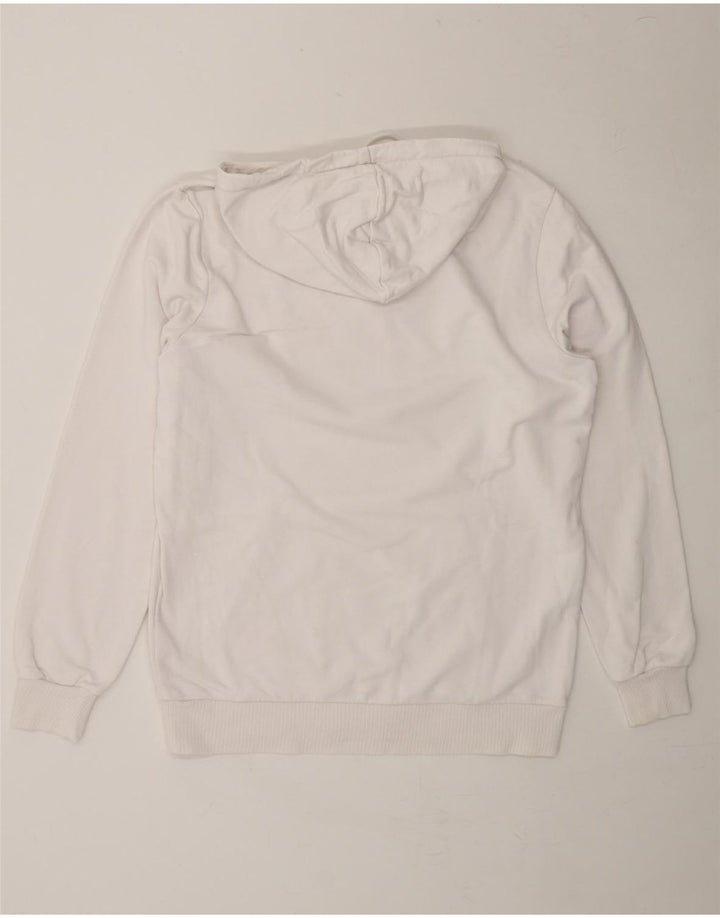 PUMA Mens Graphic Hoodie Jumper Medium White Cotton Vintage Puma and Second-Hand Puma from Messina Hembry 