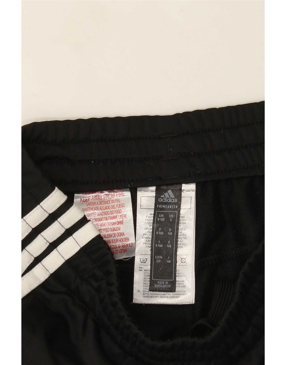 Adidas Boys Tracksuit Trousers 9-10 Years Black Polyester