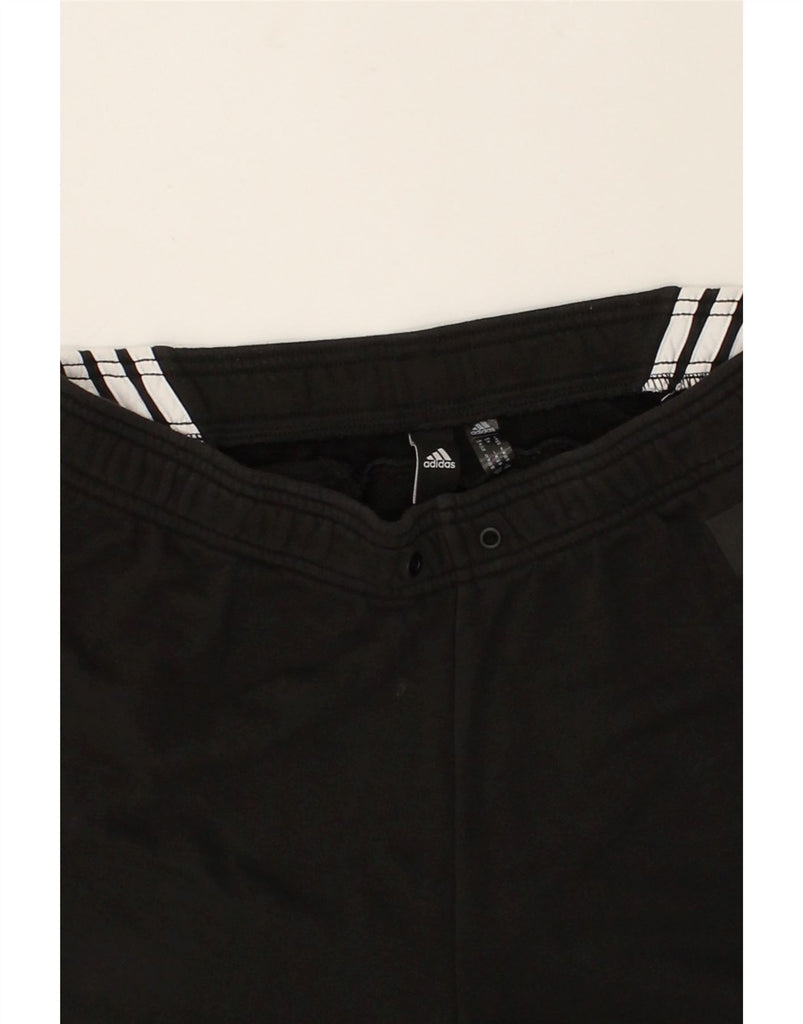 ADIDAS Womens Sport Shorts UK 12/14 Medium Black Cotton | Vintage Adidas | Thrift | Second-Hand Adidas | Used Clothing | Messina Hembry 