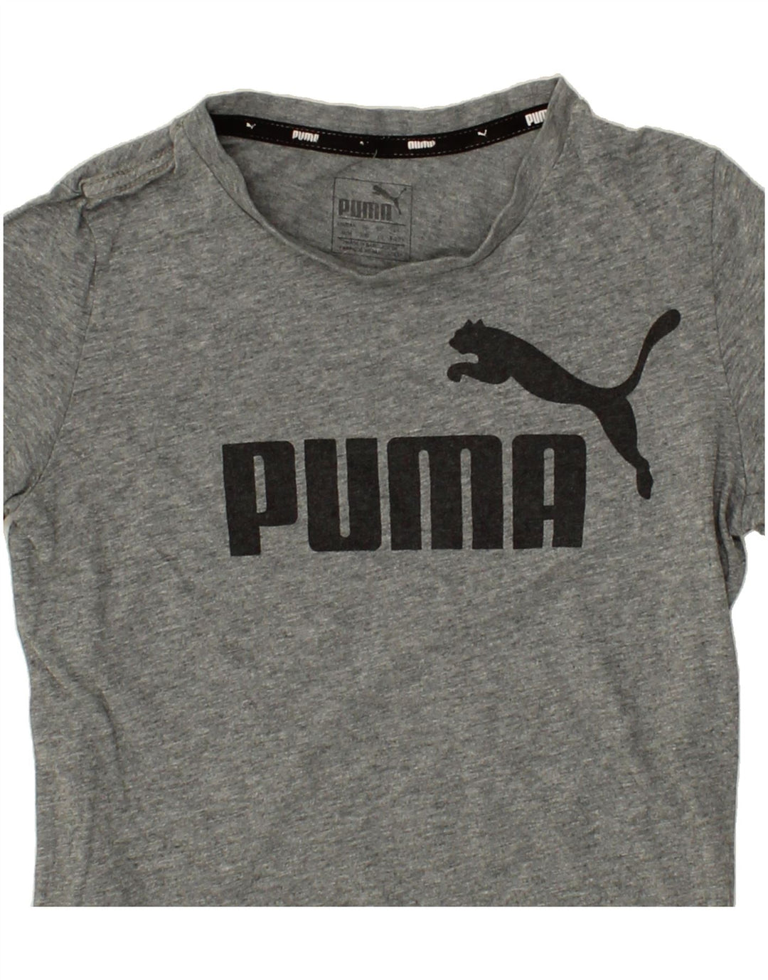 PUMA Boys Graphic T-Shirt Top 9-10 Years Grey Cotton Vintage Puma and Second-Hand Puma from Messina Hembry 