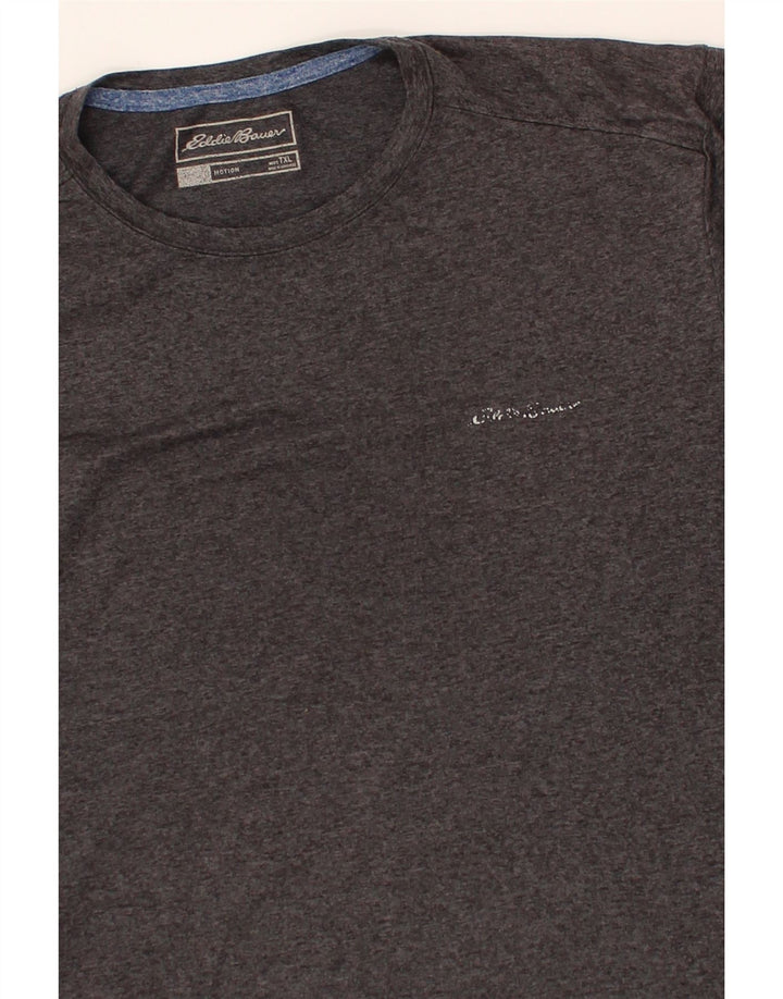 EDDIE BAUER Mens T-Shirt Top XL Grey Flecked Polyester Vintage Eddie Bauer and Second-Hand Eddie Bauer from Messina Hembry 
