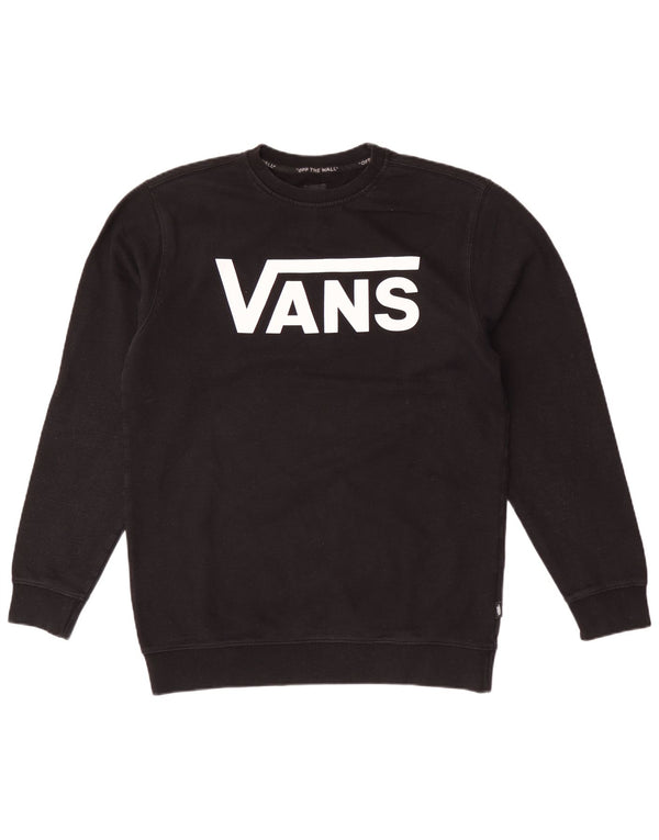 Vans Mens Graphic Sweatshirt Jumper Large Black Cotton