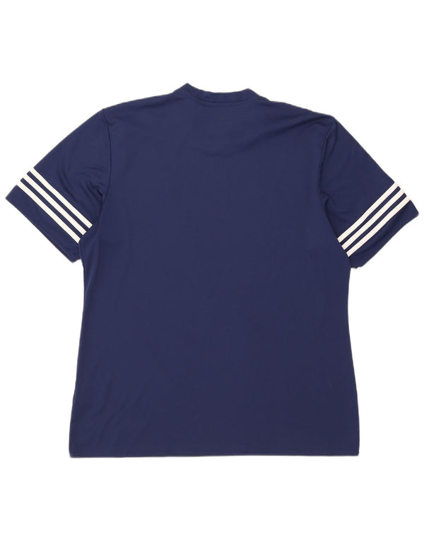 Adidas Mens Climalite T-Shirt Top XL Navy Blue Polyester