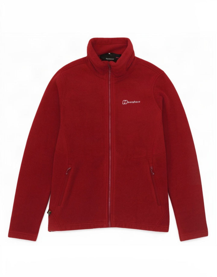 Berghaus Womens Liner Fleece Jacket UK 12 Medium Burgundy Polyester