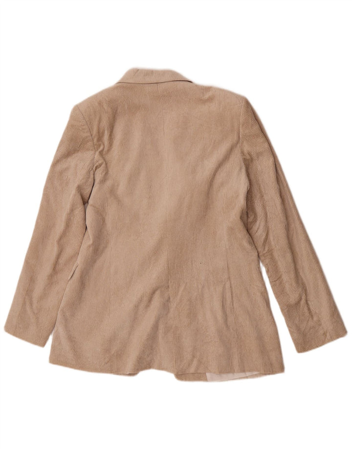 Massimo Dutti Womens Corduroy Blazer Jacket EU 40 Medium Beige