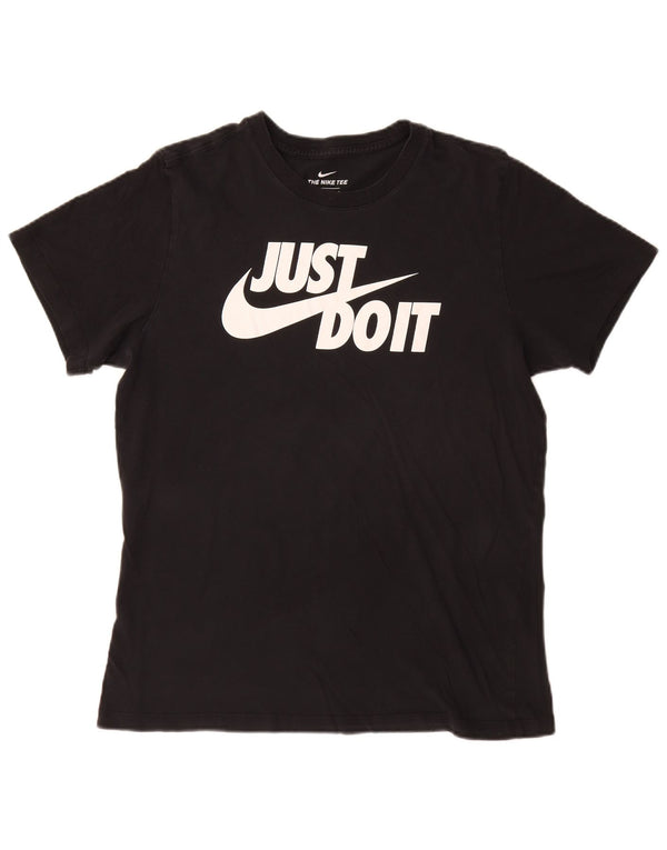 Nike Mens Graphic T-Shirt Top Large Black Cotton