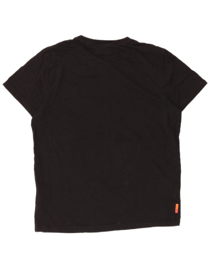 Superdry Mens T-Shirt Top 2XL Black Cotton