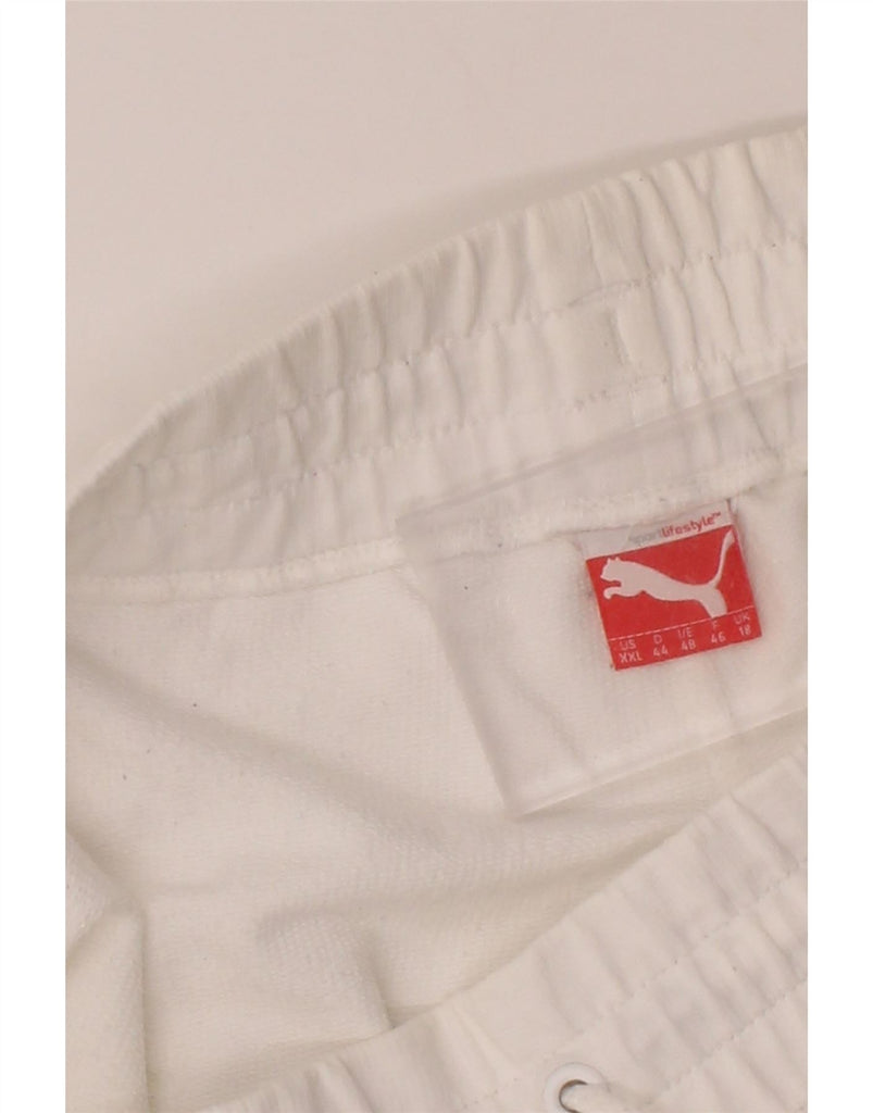 PUMA Womens Sport Shorts UK 18 XL White Cotton Vintage Puma and Second-Hand Puma from Messina Hembry 
