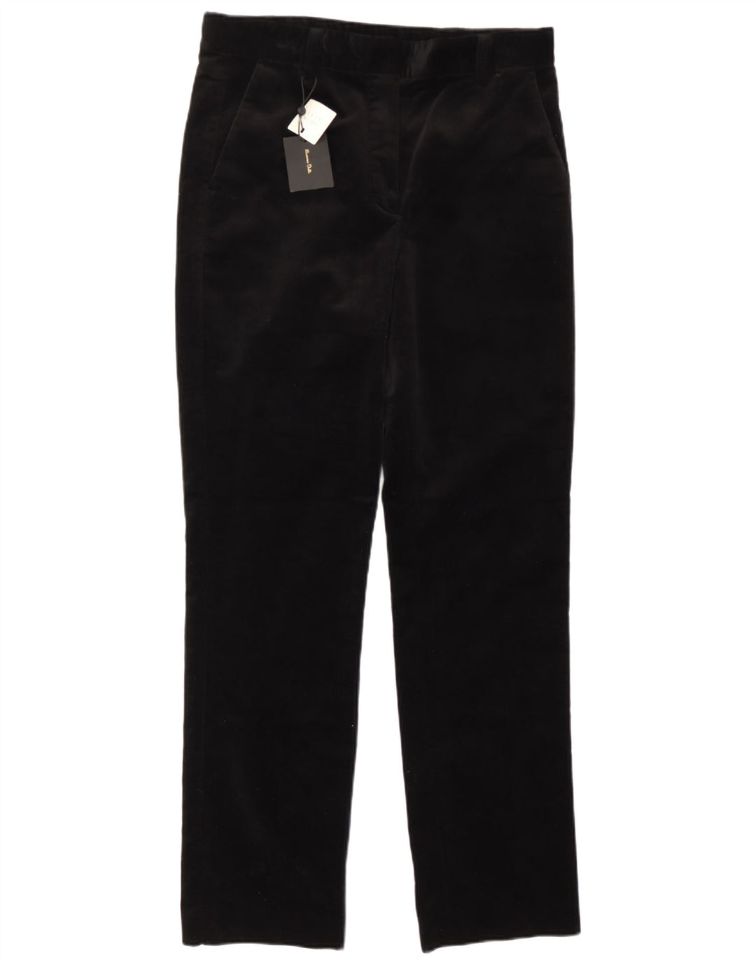 Massimo Dutti Womens Straight Corduroy Trousers EU 40 Medium W30 L30 Black