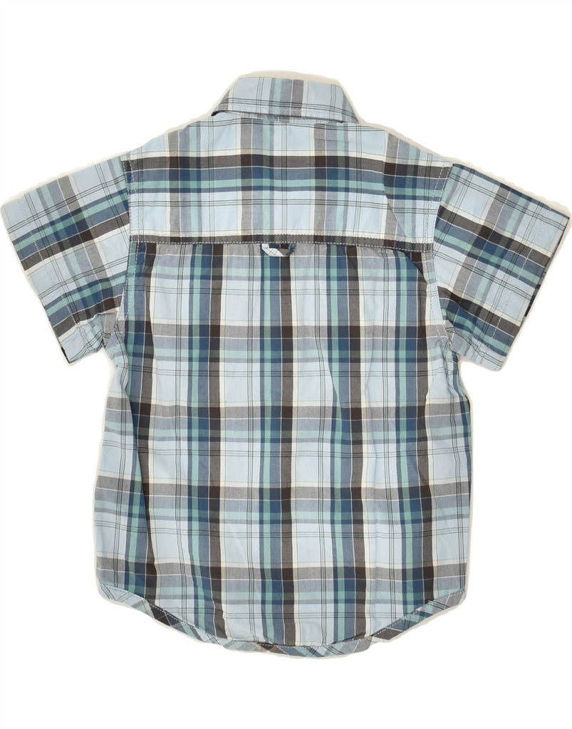 TIMBERLAND Baby Boys Short Sleeve Shirt 18-24 Months Blue Check Cotton | Vintage Timberland | Thrift | Second-Hand Timberland | Used Clothing | Messina Hembry 