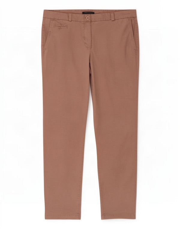 Marks & Spencer Womens Slim Chino Trousers UK 10 Small W27 L26 Pink Cotton