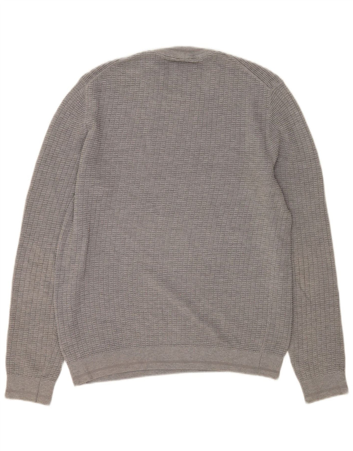 Ted Baker Mens Crew Neck Jumper Sweater Size 4 Large Grey Cotton