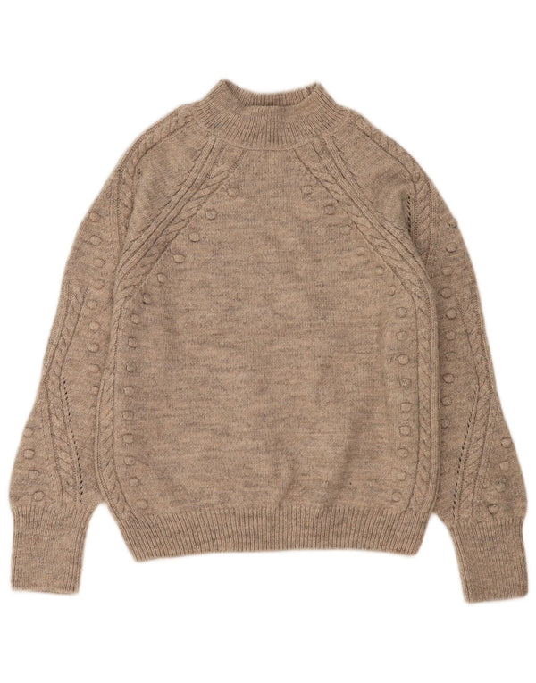 Marks & Spencer Womens Turtle Neck Jumper Sweater UK 10 Small Beige