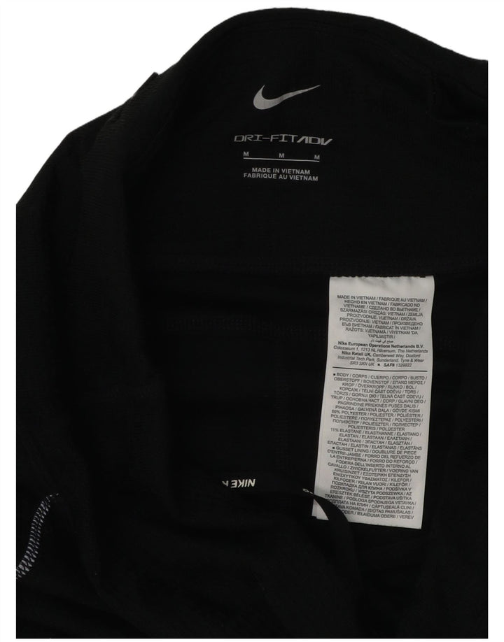 Nike Womens Dri Fit Leggings UK 14 Medium Black Polyester