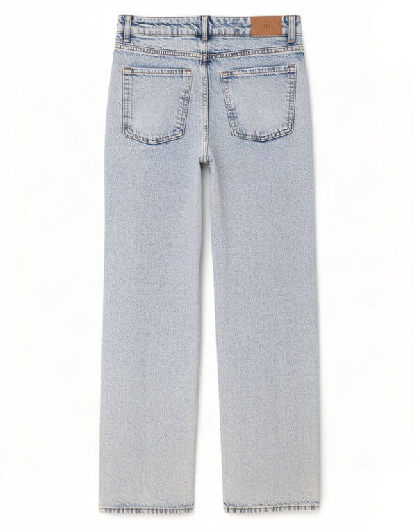 Zara Womens Straight Jeans EU 34 2XS W24 L28 Blue Cotton