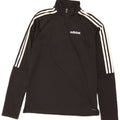 Adidas Mens Climalite Zip Neck Pullover Tracksuit Top Small Black Polyester