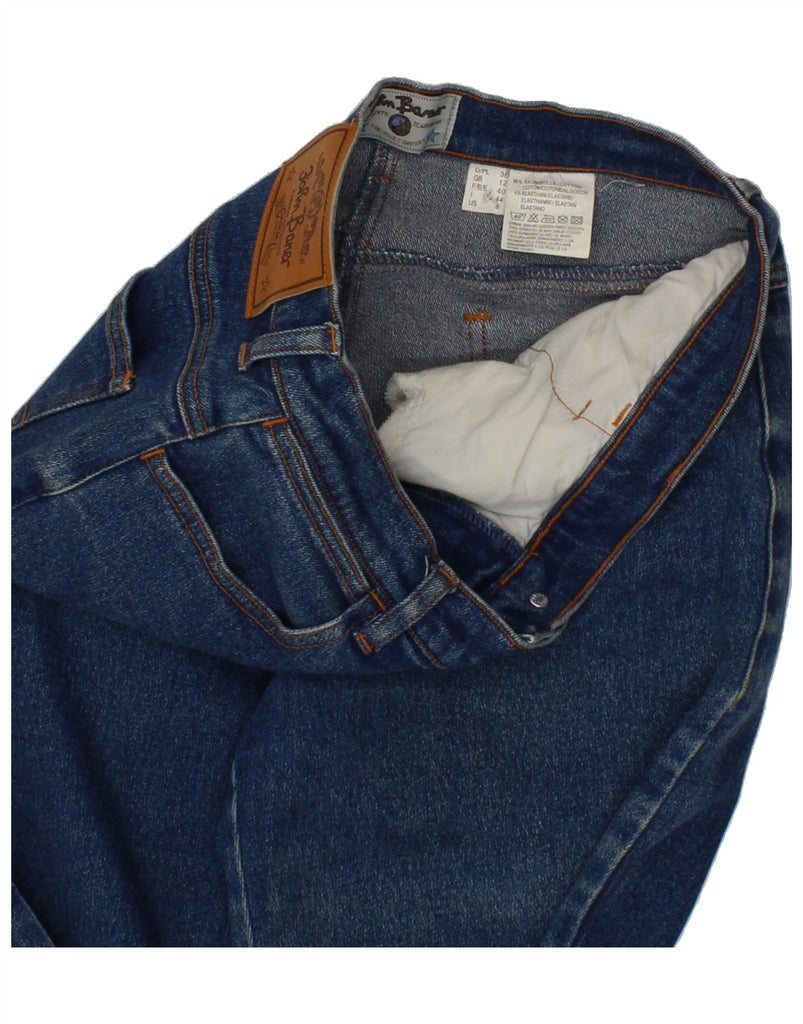 JOHN BANER Womens Flared Jeans UK 12 Medium W28 L29 Blue Cotton Vintage John Baner and Second-Hand John Baner from Messina Hembry 