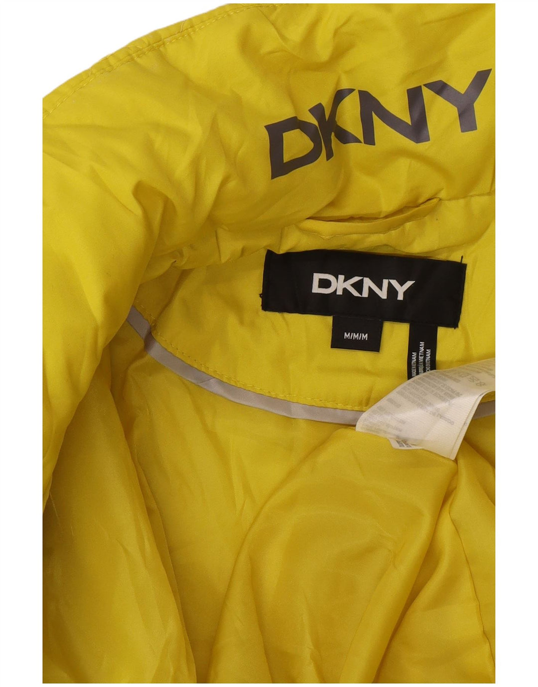 Dkny Womens Padded Jacket UK 12 Medium Yellow Polyester Modern