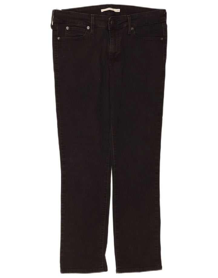 Levi's Womens 712 Slim Jeans W29 L27 Black Cotton